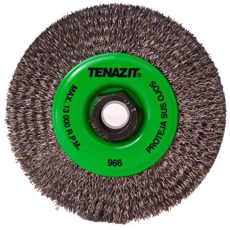 Austromex 966 Cepillo circular ondulado de 4-1/2 x 0.012 x MR pulg. para limpieza de superficies metálicas