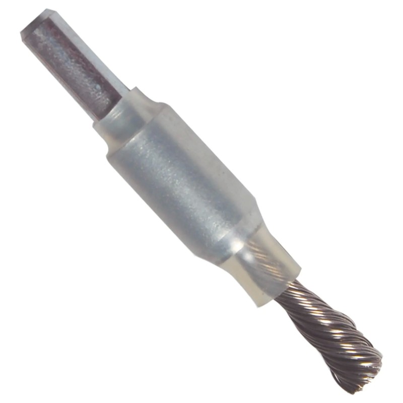 Austromex 982 Cepillo trenzado con vastago de 3/8 x 0.014 x 1/4 pulg. para limpieza de superficies de acero inoxidable