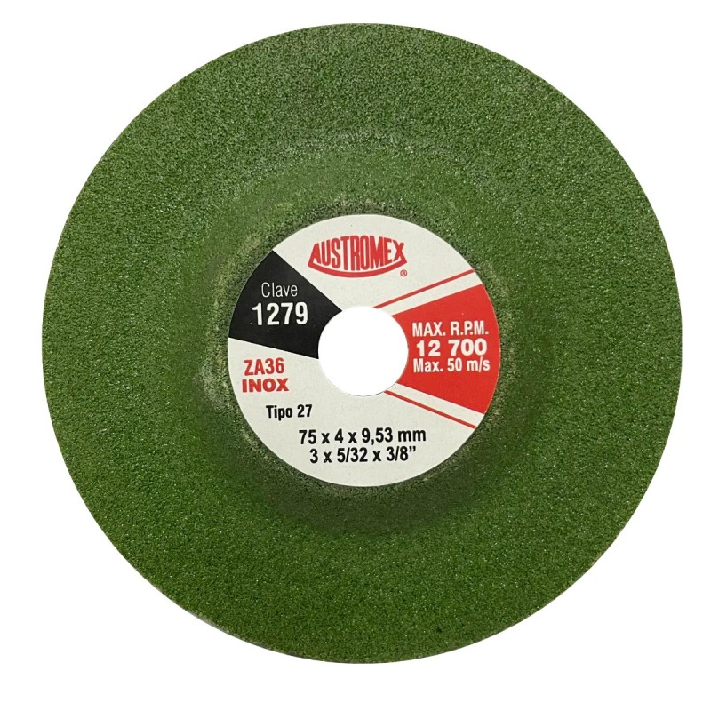 Austromex 1279 Disco abrasivo para debaste de acero al carbón
