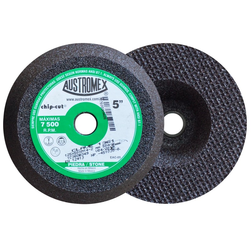 Austromex 1361 Copa abrasiva de 5 x 2 x M14-2 pulg. para desbaste