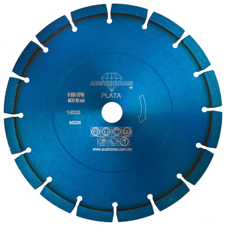 Disco de diamante de 9 x 0.11 x 7/8" para corte de materiales de construcción en general