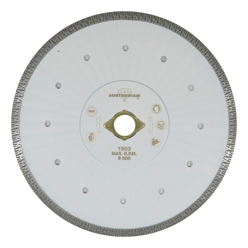 Austromex 1553 Disco de diamante de 7 x 0.060 x 7/8 pulg para corte de cerámica súper densa
