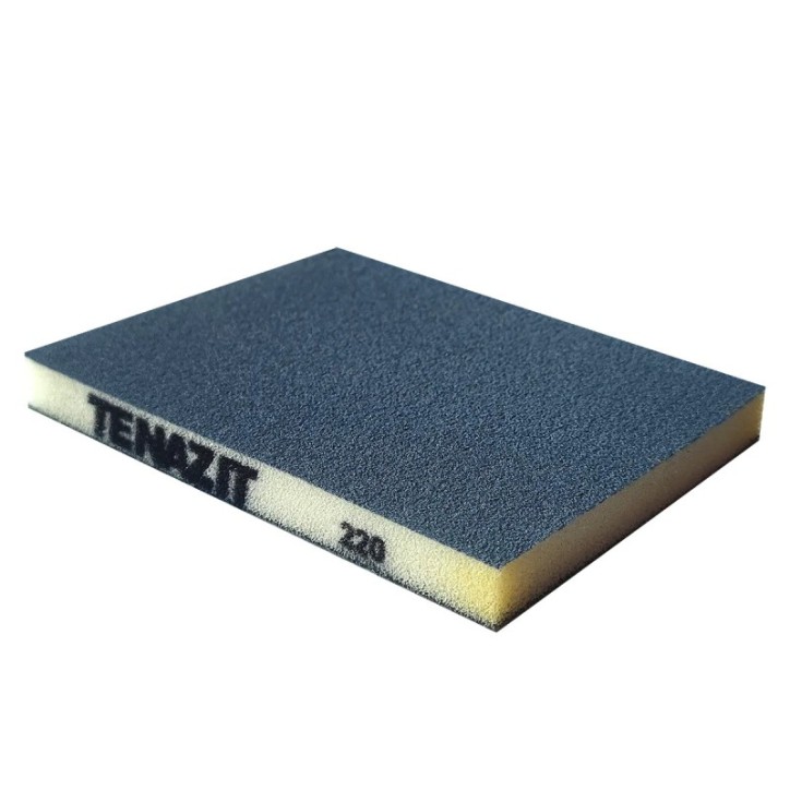 Pad para lijado de carburo de silicio, grano 220 de 5 x 4 x 1/2 pulg.