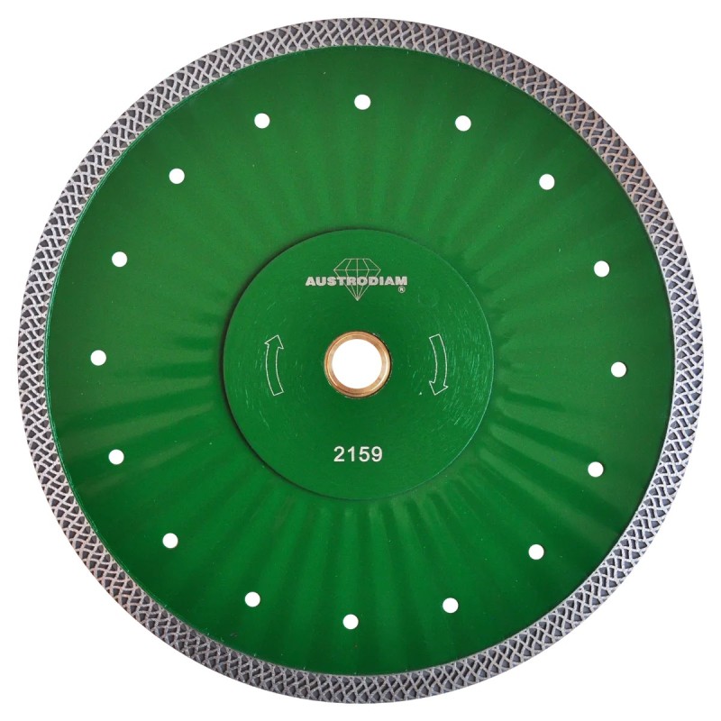 Austromex 2159 Disco Turbo de diamante con cuerpo ondulado y perforado de 9 x 0.06" p/corte de loseta cerámica