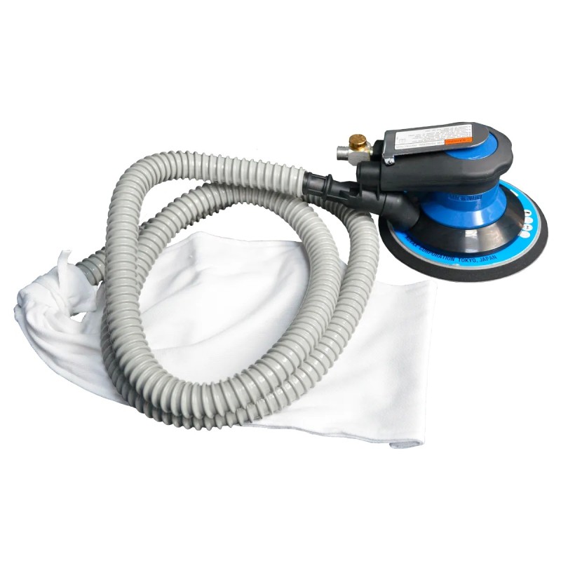 Austromex 2511 Lijadora roto-orbital con sistema individual de absorción y recolección de polvo para discos de lija de 6 pulg.