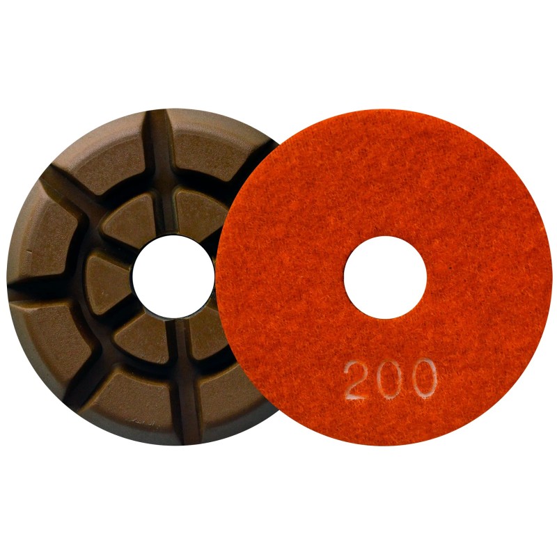 Austromex 2722 Pad de diamante de 3 x 3/8 pulg para pulido de pisos de concreto