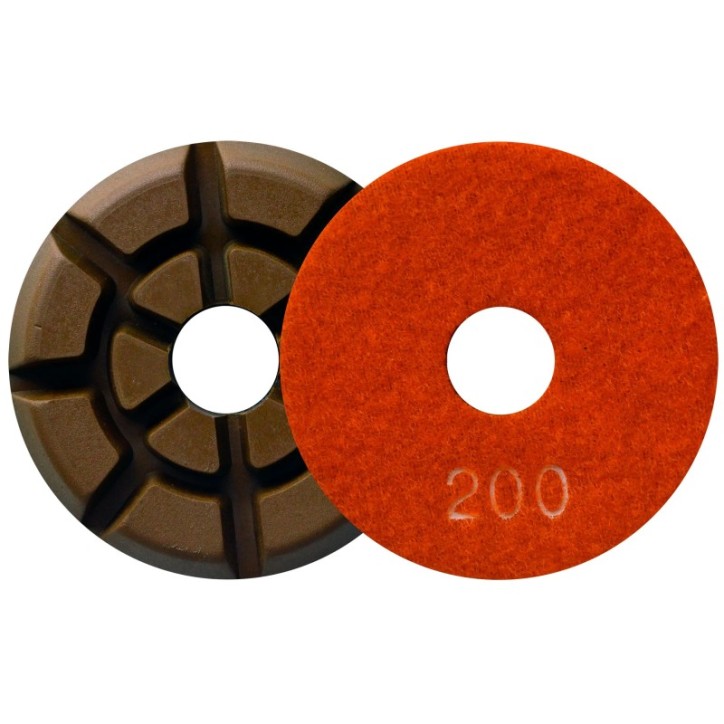 Pad de diamante de 3 x 3/8 pulg para pulido de pisos de concreto