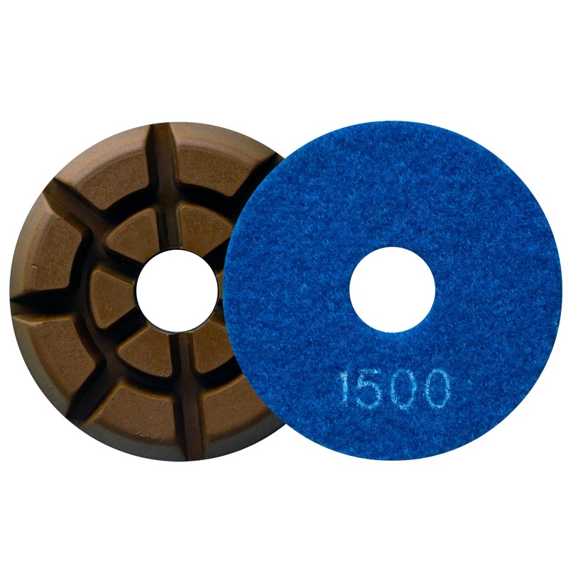 Austromex 2725 Pad de diamante de 3 x 3/8 pulg para pulido de pisos de concreto