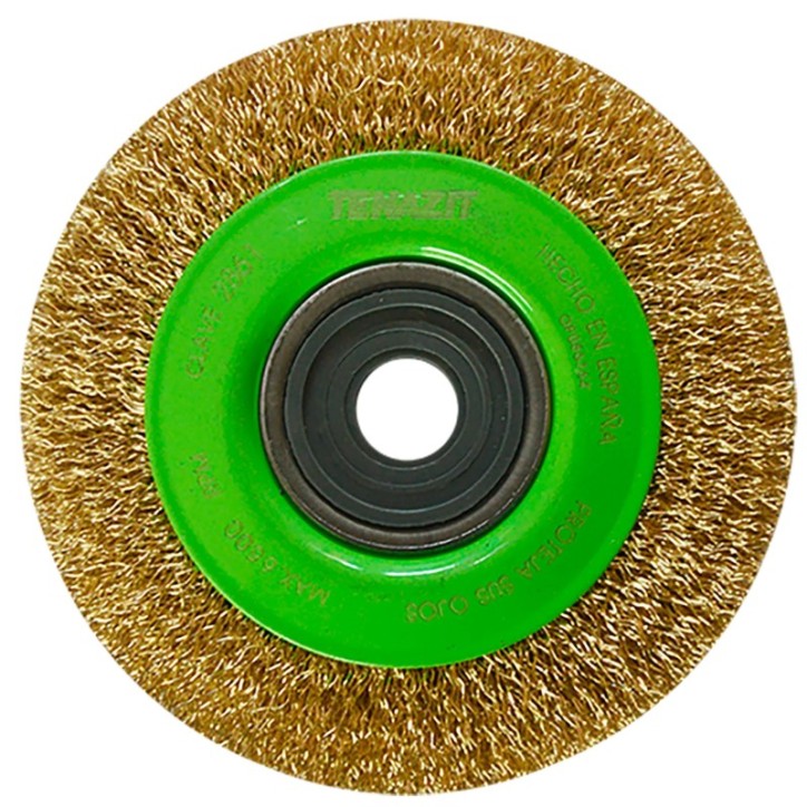 Cepillo circular ondulado de 4 x 0.012 x ME pulg. para limpieza de superficies metálicas