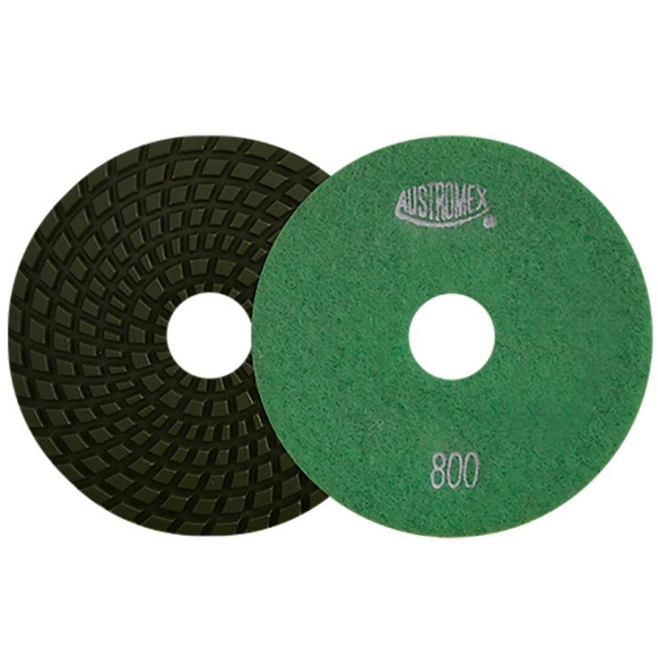 Pad de diamante de 4 pulg. para pulido de superficies curvas de granito, mármol y terrazo