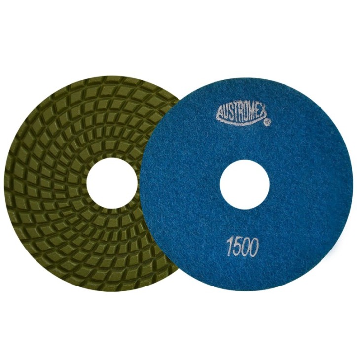 Pad de diamante de 4 pulg. para pulido de superficies curvas de granito, mármol y terrazo