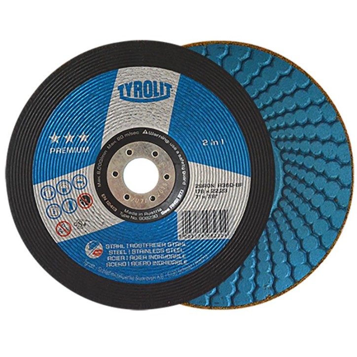 Disco abrasivo para desbaste de acero y acero inoxidable de 7 x 7/8 pulg.