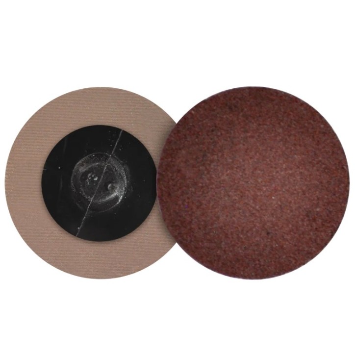 Disco de lija de cambio rápido (ROL-OK), especificación TUAX - 320, grano óxido de aluminio, de 2 pulg.