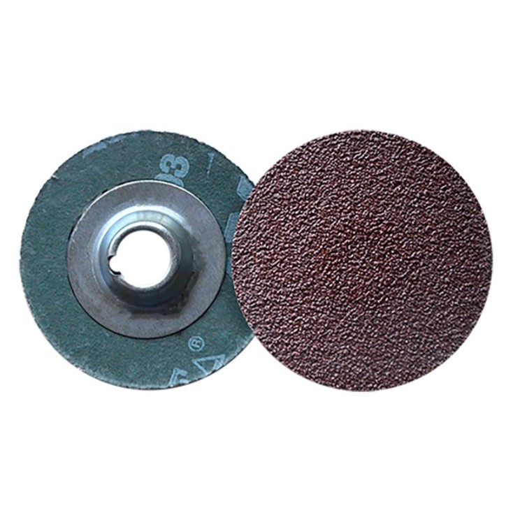 Disco de lija de cambio rápido (SPIN-ON), especificación TTAV - 24, grano óxido de aluminio, de 1 pulg.