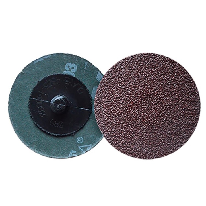 Disco de lija de cambio rápido (ROL-OK), especificación TTAV - 80, grano óxido de aluminio, de 2 pulg.