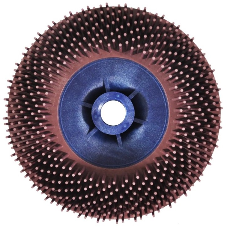 Cepillo termoplástico de 4 1/2 x 5/8-11 pulg. de óxido de aluminio, grano 36.