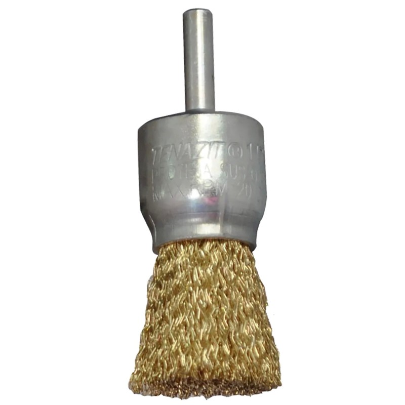 Cepillo tipo brocha ondulado con vástago de 3/4 x 0.012 x 1/4 pulg.