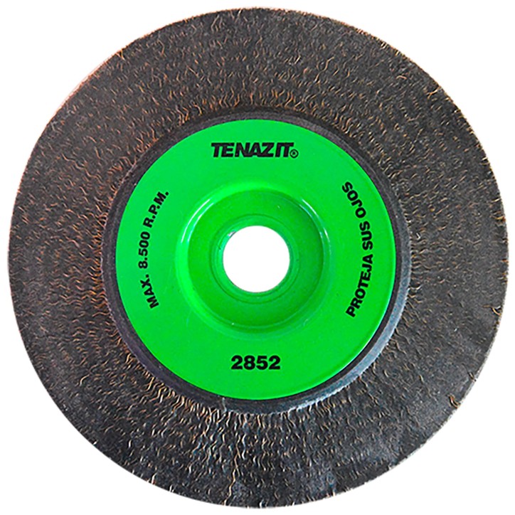 Cepillo circular ondulado encapsulado de 7 x 0.012 x 7/8" p/limp. pesada de superficies metálicas y remoción de soldadura