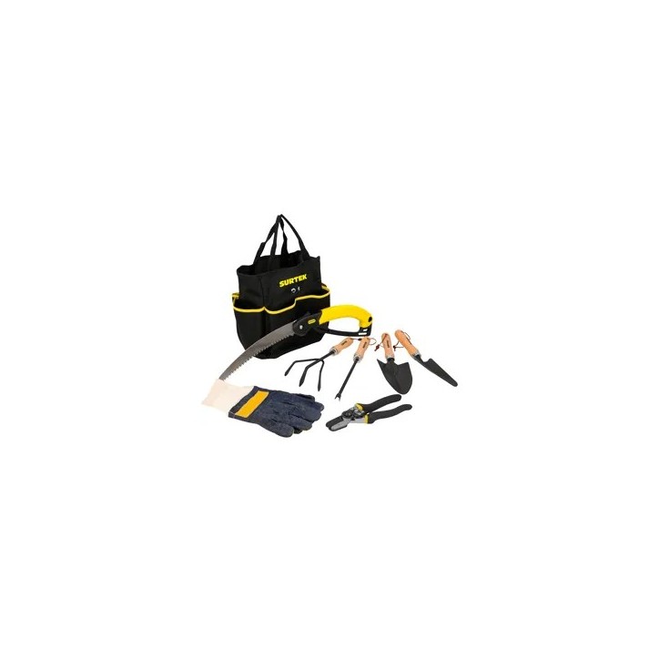 Juego combinado de herramienta para jardinería, con bolsa 8 piezas Surtek