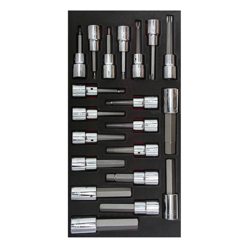 Urrea CH110 Juego de dados cuadro de 1/2" varias puntas 20 piezas Urrea