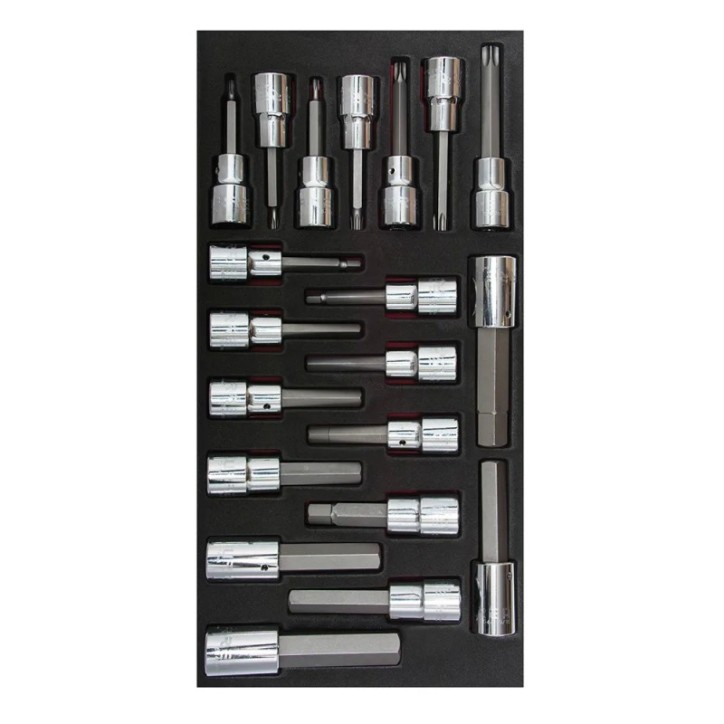 Juego de dados cuadro de 1/2" varias puntas, 20 piezas Urrea