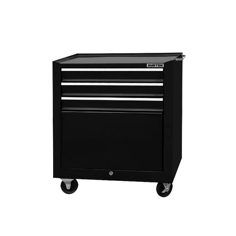 Surtek 125114 Gabinete móvil color negro 4 gavetas 27" Surtek