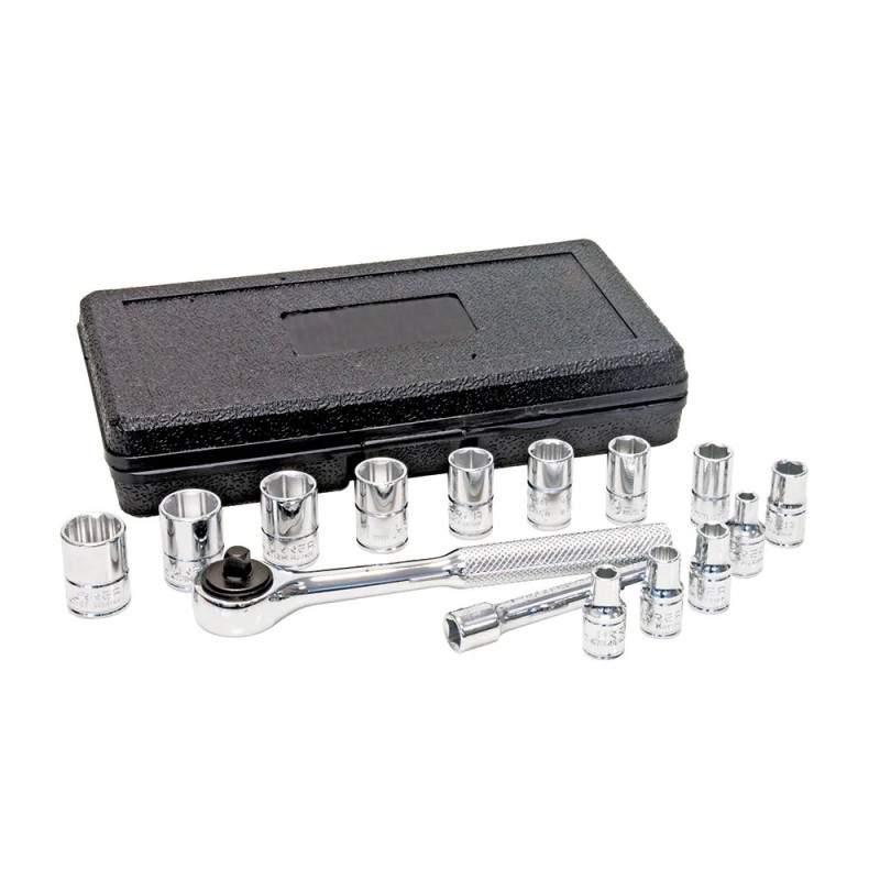 Urrea 4700PM Juego de dados y accesorios cuadro de 1/4" combinado 15 piezas Urrea