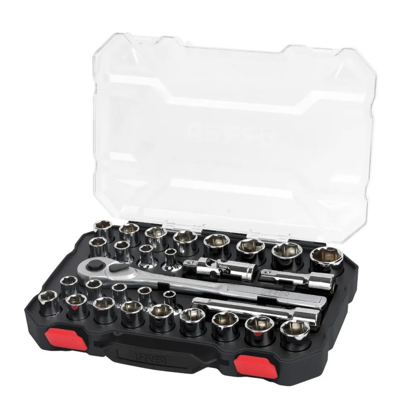 Urrea 5401CD Juego de dados y accesorios cuadro de 1/2" combinado 30 piezas Urrea