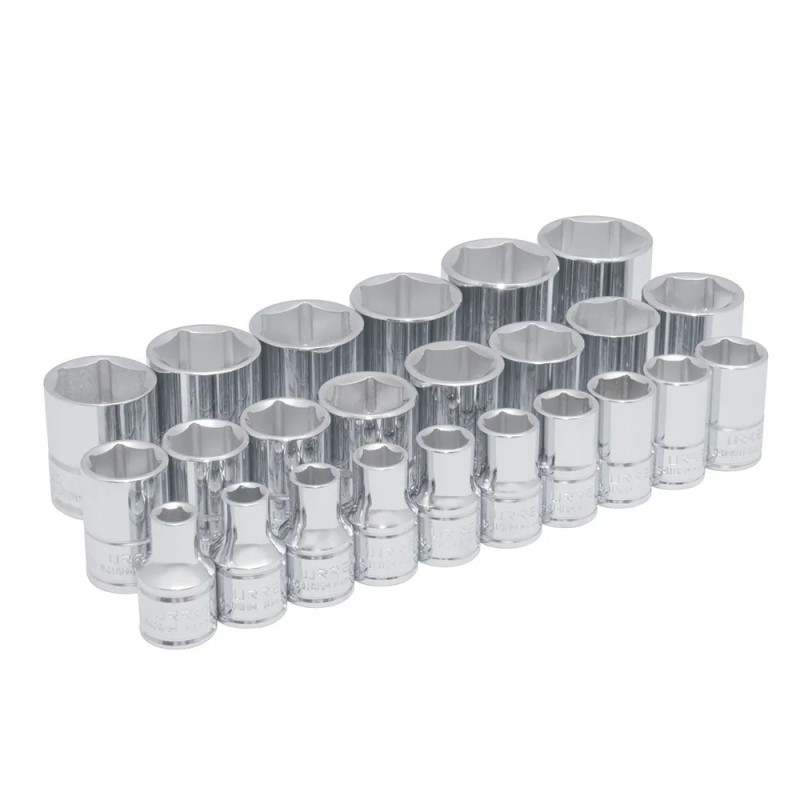 Urrea 54209 Juego de dados cuadro de 1/2" 6 puntas métricos 24 piezas Urrea
