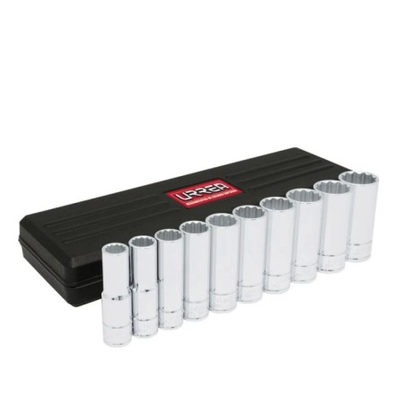 Urrea 5400PH Juego de dados largos cuadro de 1/2" 12 puntas en pulgadas 10 piezas Urrea
