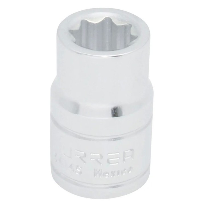 Dado cuadro de 1/2", 8 puntas, en pulgadas, 7/16" Urrea