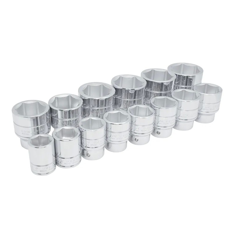 Urrea 55113 Juego de dados cuadro de 3/4" 12 puntas en pulgadas 14 piezas Urrea