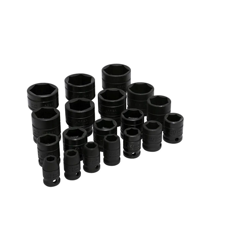 Urrea 74106 Juego de dados de impacto cuadro de 1/2" 6 puntas en pulgadas 19 piezas Urrea