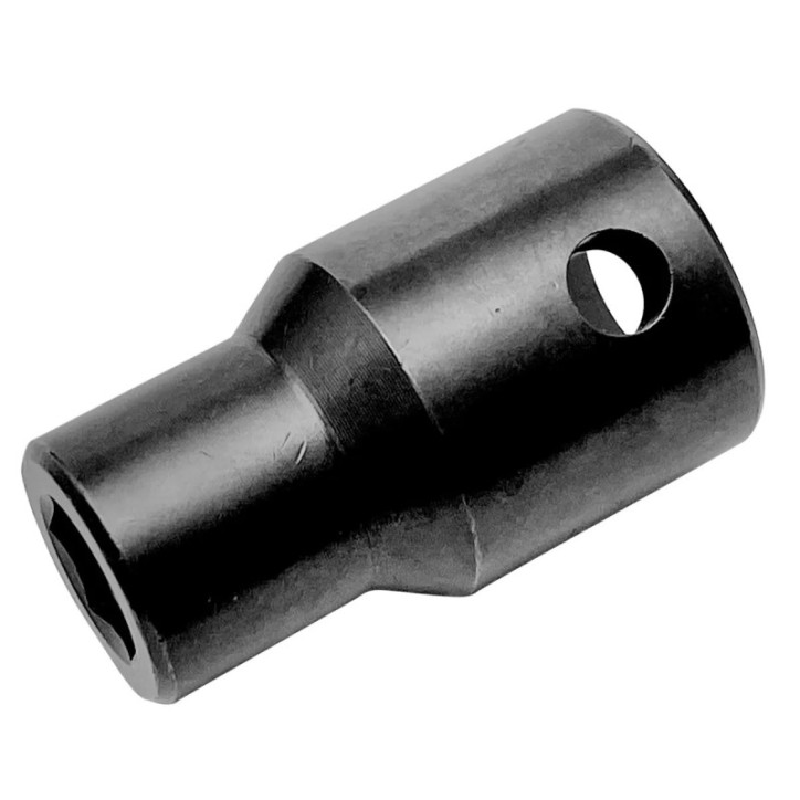 Adaptador de impacto con barreno pasado para puntas hexagonales 5/16", cuadro 1/2" Urrea