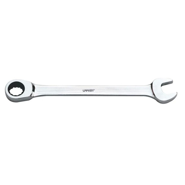Llave combinada pulido espejo de matraca en pulgadas, 12 puntas, 3/4" Urrea