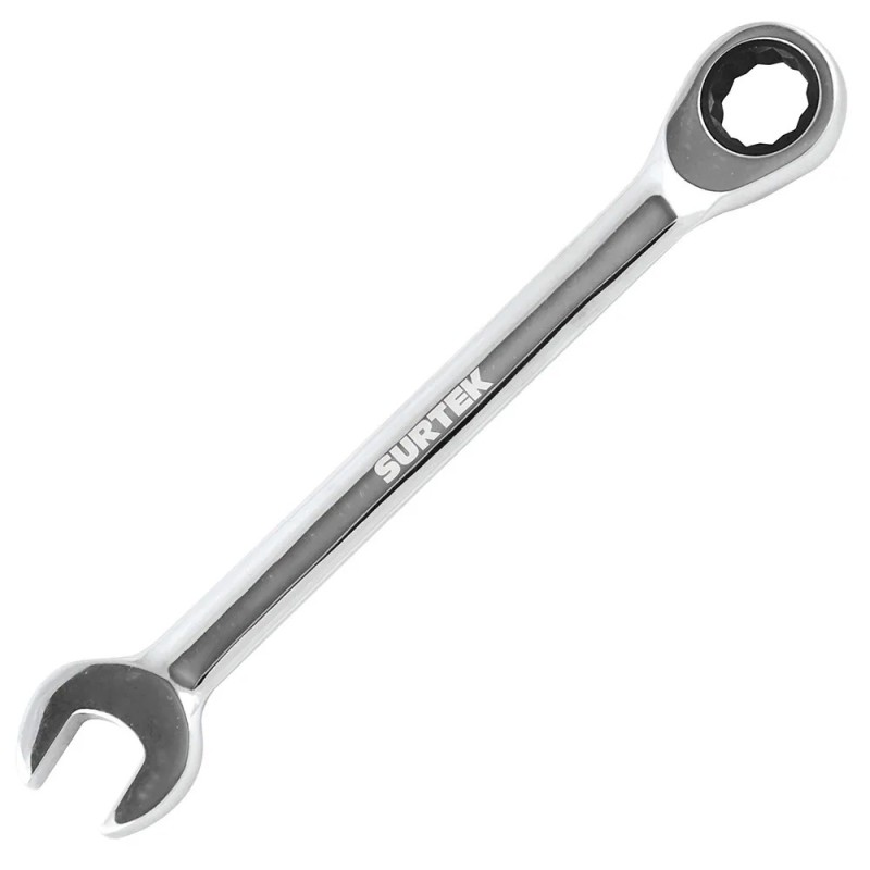 Surtek 100580 Llave combinada pulido espejo de matraca métrica 12 puntas 10mm Surtek