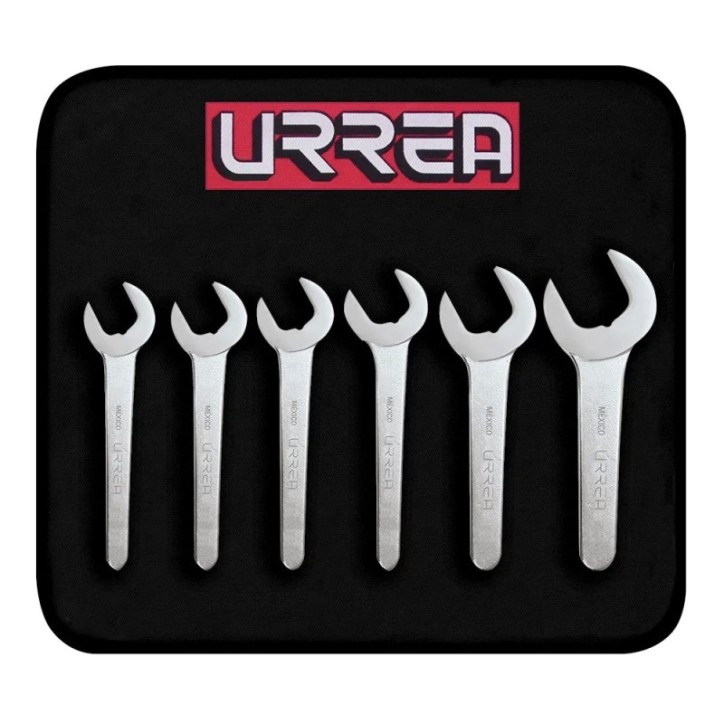 Juego de llaves de servicio satinadas métricas, 6 piezas Urrea