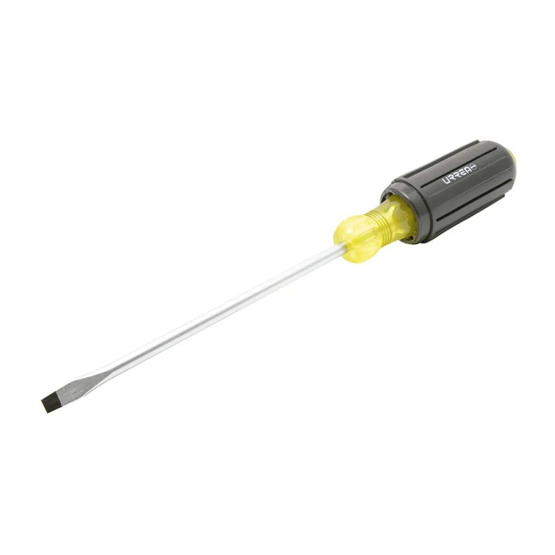 Urrea 9410 Destornillador con mango cushion grip punta plana barra redonda 3/8" x 10" Urrea