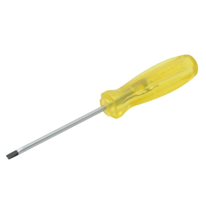 Destornillador con mango ámbar, punta cabinet barra redonda 3/16" x 3" Urrea
