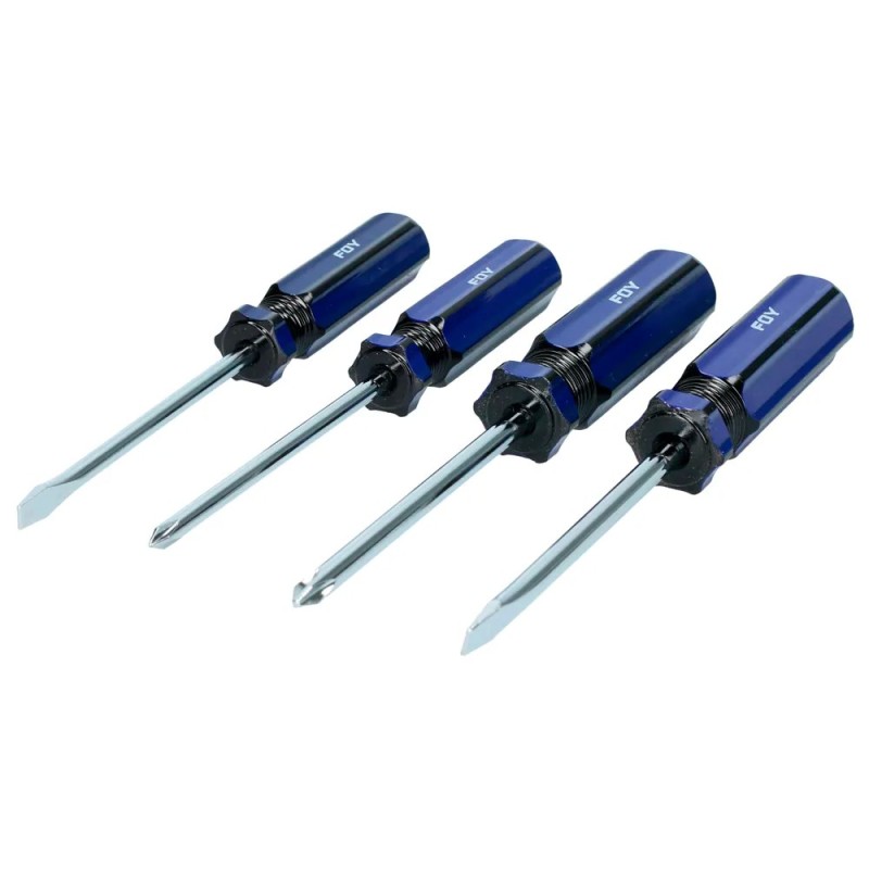 Foy FDE4 Juego de destornilladores con mango de PVC combinados 4 piezas Foy