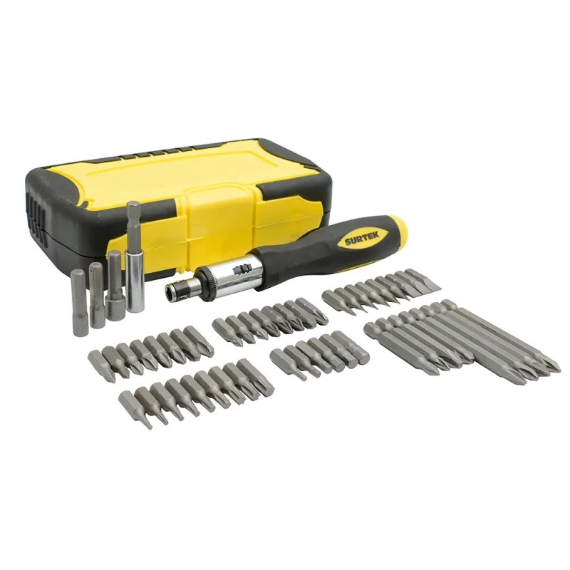 Surtek JDP53 Juego de puntas y accesorios hexágono de 1/4" 53 piezas Surtek