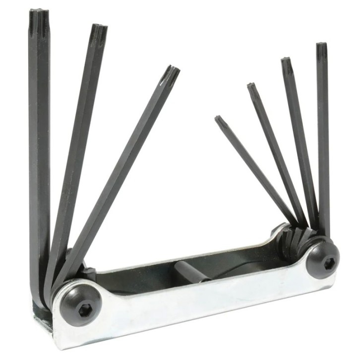 Juego de llaves hexagonales tipo navaja torx T10 a T40 estuche metálico, 7 pz Urrea