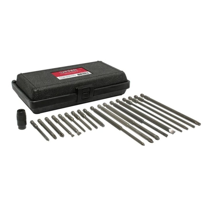 Juego de puntas de poder y adaptador rápido cuadro de 1/4" Quick release, 19 piezas Urrea