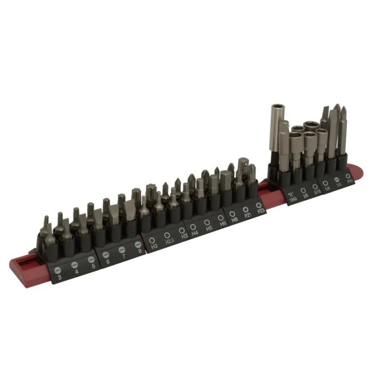 Juego combinado de puntas hexágono de 1/4" con adaptador magnético, 42 piezas Urrea