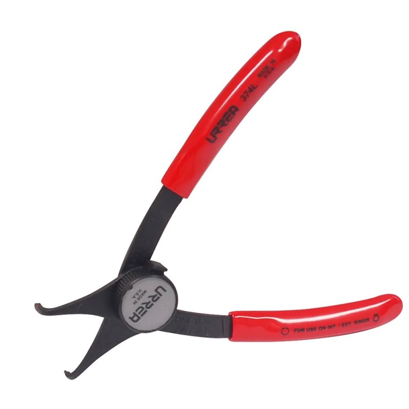 Urrea 374L Pinza para anillos de retención convertibles con perilla .047 ángulo de 90° Urrea
