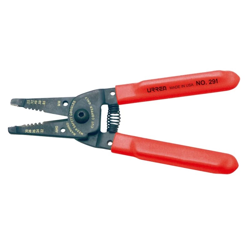 Urrea 291 Pinza pelacable con mango air cushion 10-22 AWG de 6-3/4" alta palanca Urrea