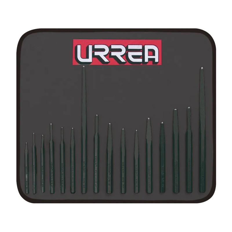 Urrea NO.6 Juego de puntos punzones y botadores 16 piezas Urrea