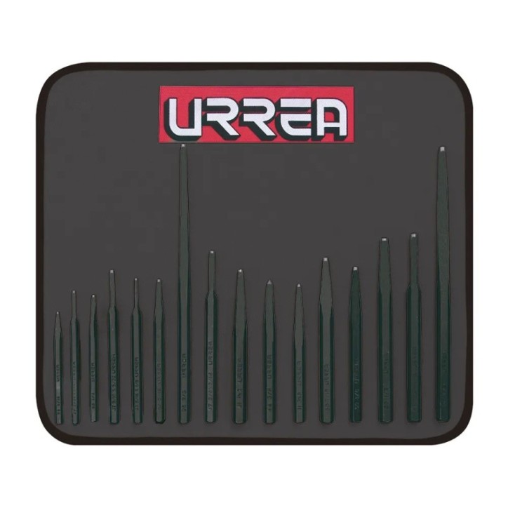 Juego de puntos, punzones y botadores, 16 piezas Urrea