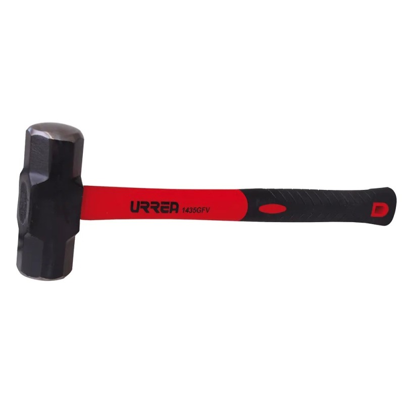 Urrea 1435GFV Marro octagonal cabeza maquinada con mango de fibra de vidrio de 15-1/4" 4 lb Urrea