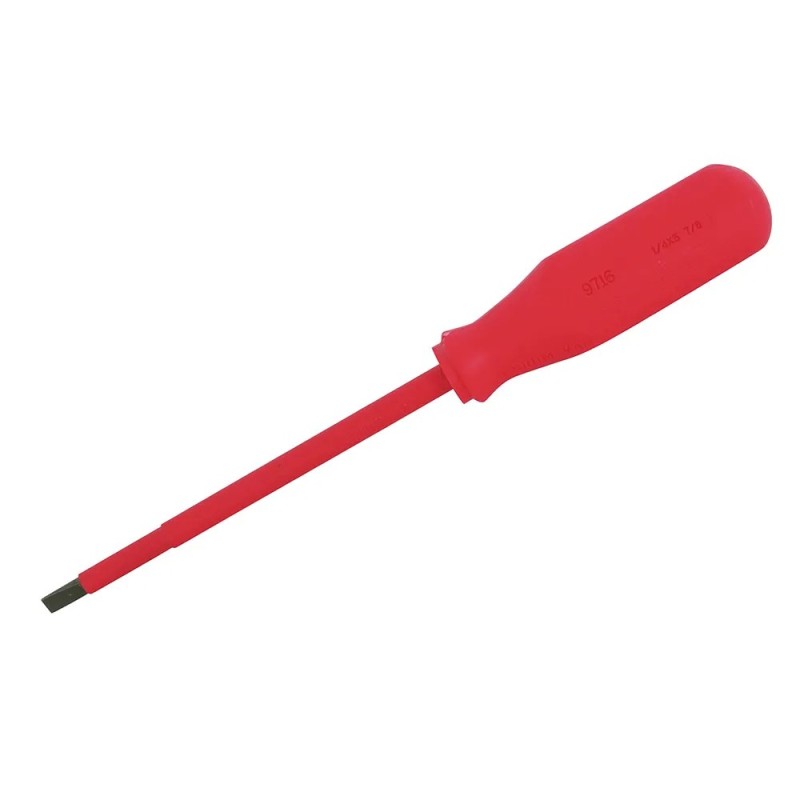 Urrea 9716 Destornillador rojo 1000 V punta plana 1/4" x 5-7/8" Urrea